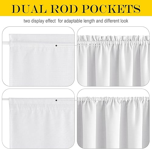 Miniatura 4 de NICETOWN Cortinas de puerta de lino sintético de 72 pulgadas de largo, persianas de puerta francesa para puerta de vidrio con aislamiento térmico