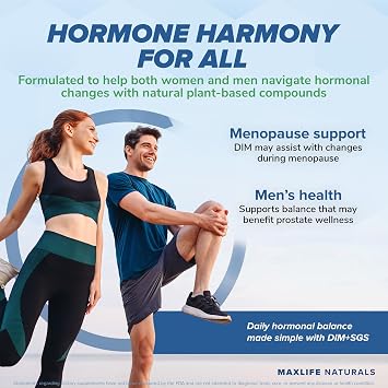 MaxLife Naturals DIM SGS 120 Capsules Hormone Balance Support Made in USA