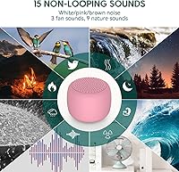 Vista 66 de Babelio Máquina de sonido de ruido blanco para adultos, niños y bebés, mini, 15 sonidos sin bucle, temporizador, función de memoria, fácil