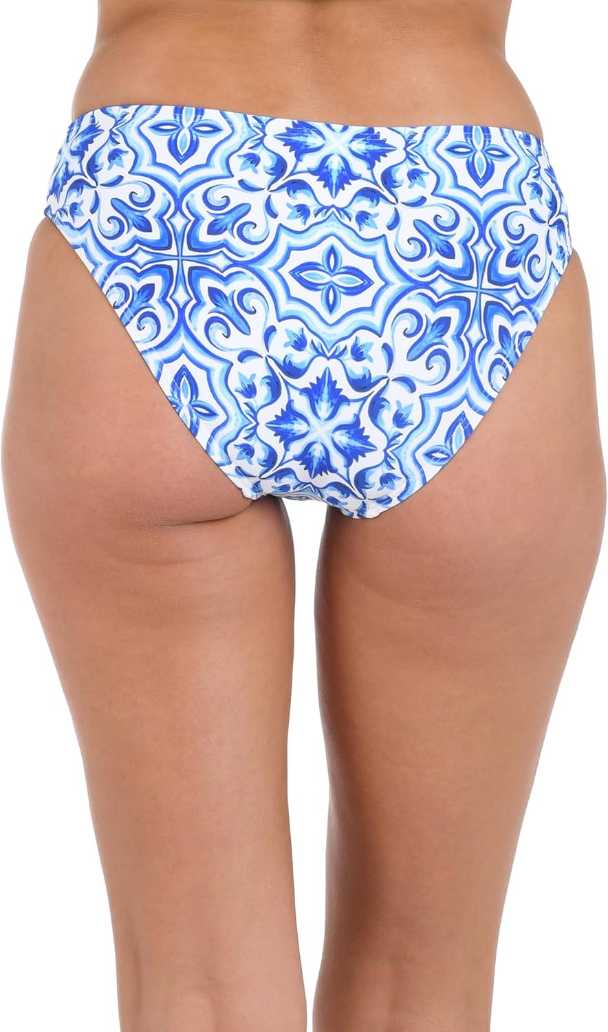 la blanca womens banded hipster bikini swimsuit bottom 10 blue//alboran sea