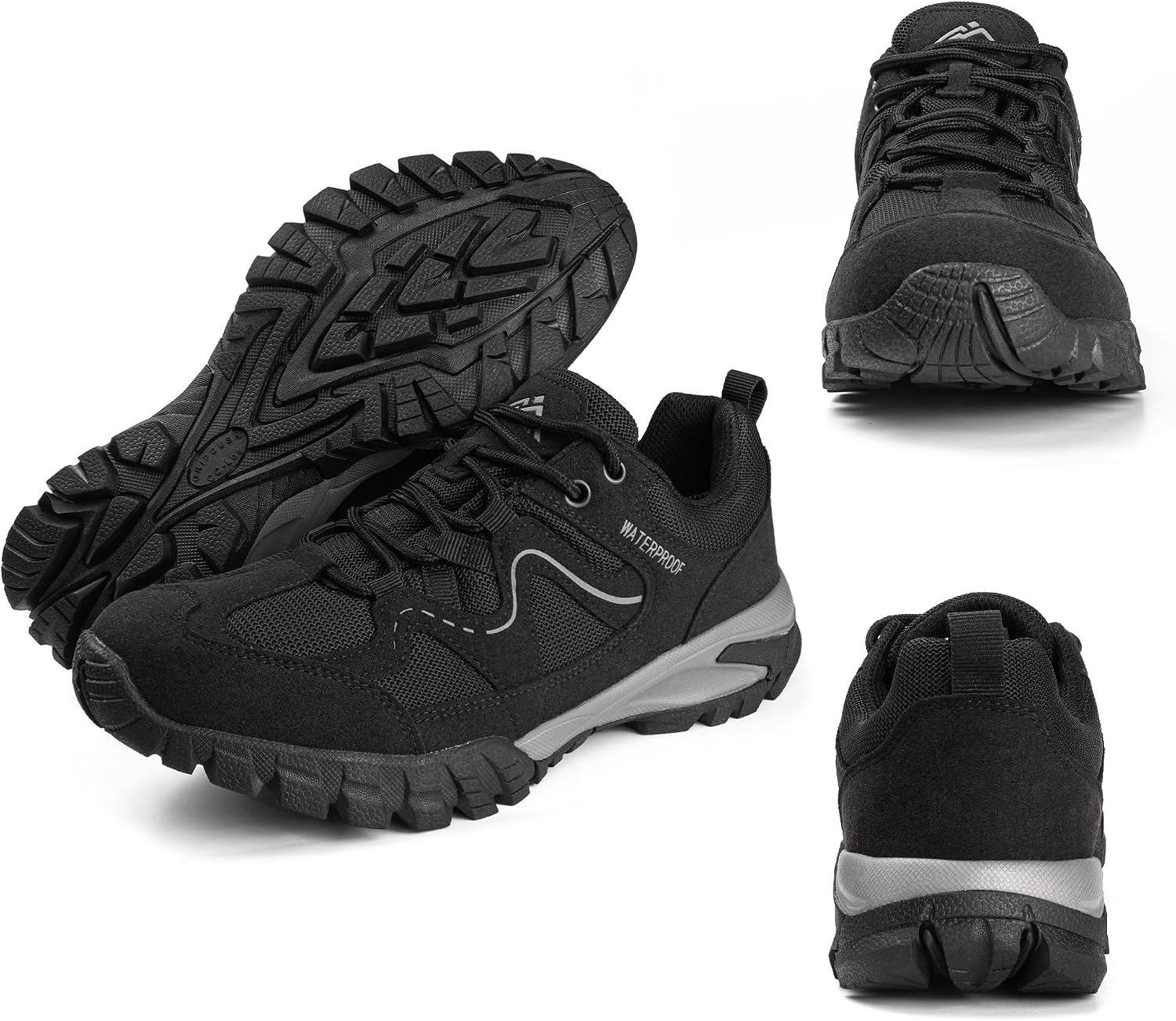 CC-Los Men's Waterproof Hiking Shoes, Lightweight Non Slip Walking Shoes for Hiking, Outdoor Trail and Climbing