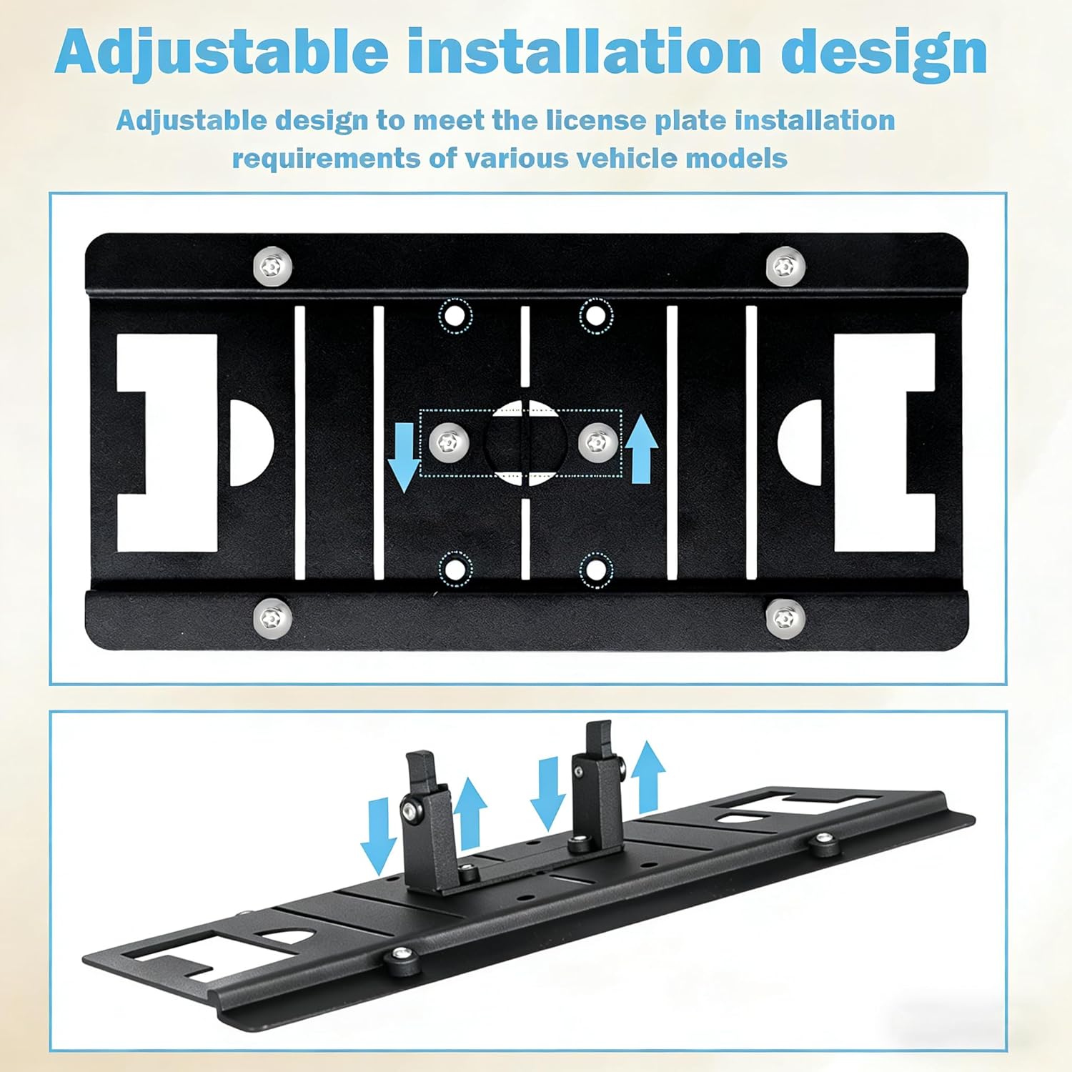 No Drill Front License Plate Frame Compatible with Porsche Models, Compatible with 911 718 Cayman Boxster Panamera Cayenne Macan Taycan Models, with Full Installation Kit