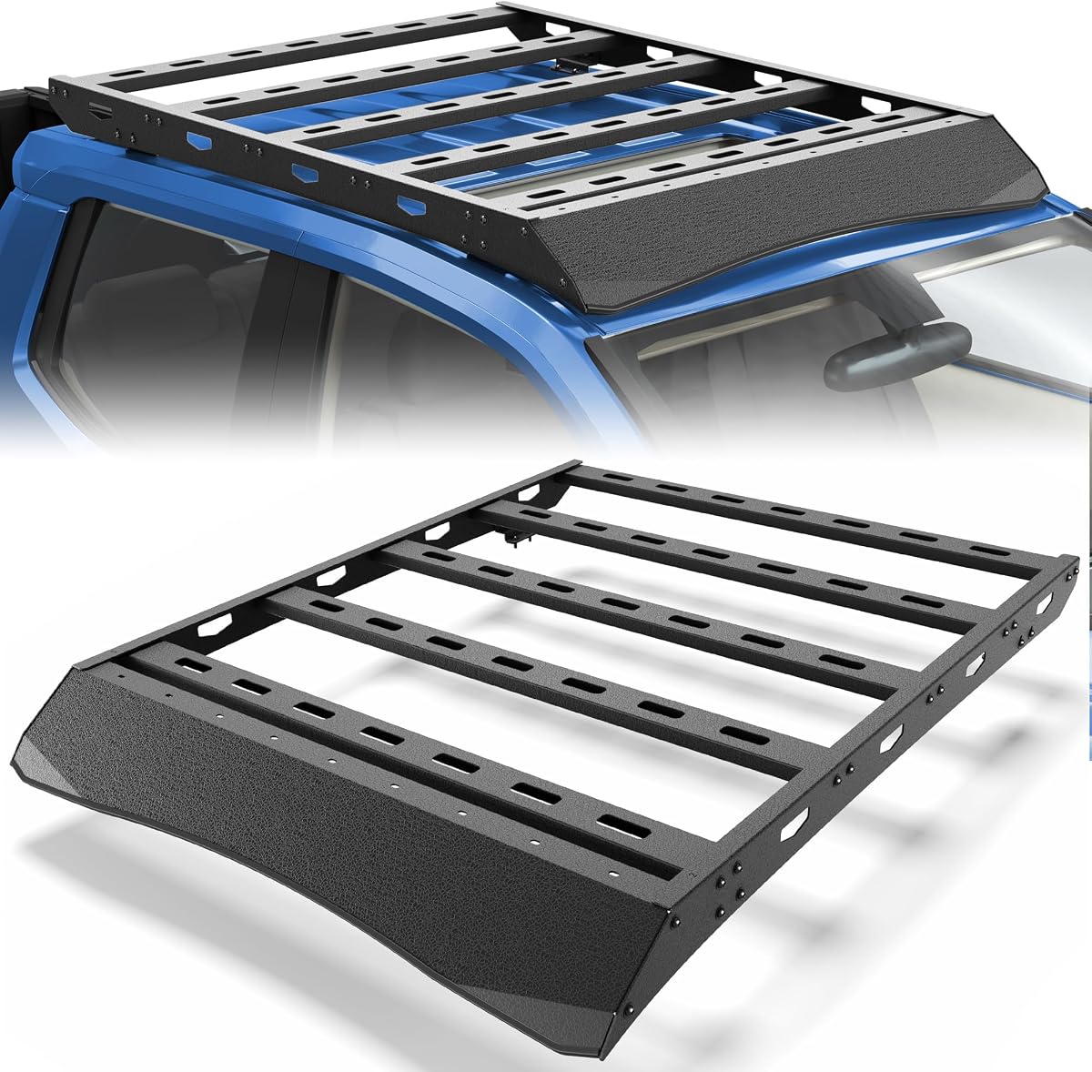 Portaequipajes para 2024-2026 Tacoma Doble Cabina | Construido para Overlanding, Plataforma de acero resistente de 800LB para transportar engranajes en la azotea, Elementos esenciales para acampar, Insitallion atornillado