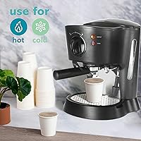 Vista 4 de [Paquete de 100 tazas de café] Tazas de papel desechables de 3 onzas – Taza de café, baño, expreso, enjuague bucal