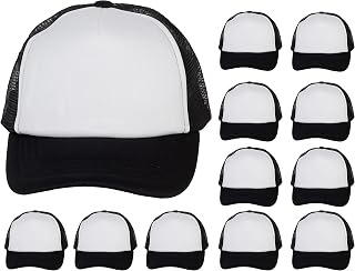 TOP HEADWEAR 12-Pack Youth Snapback Trucker Hat Foam Mesh Dozen Caps for Kids Price In India
