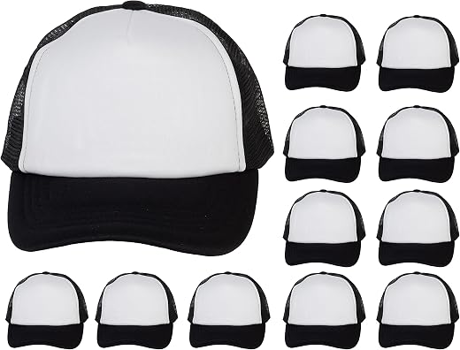 TOP HEADWEAR 12-Pack Youth Snapback Trucker Hat Foam Mesh Dozen Caps for Kids
