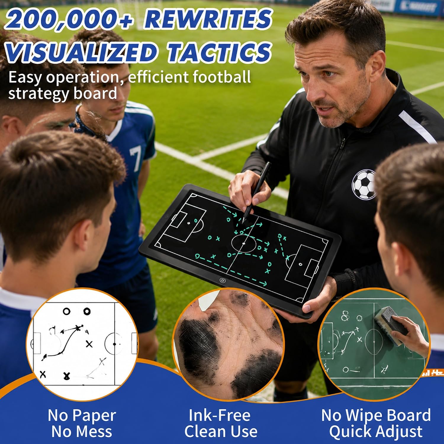Electronic Soccer Coaching Board - 16 inch LCD Football Tactics Board