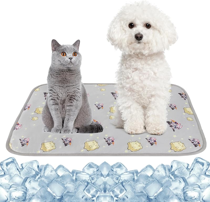 Colchonete refrescante para gatos e cães NACOCO, macio e dobrável, modelo GRFRBU2, tamanho S