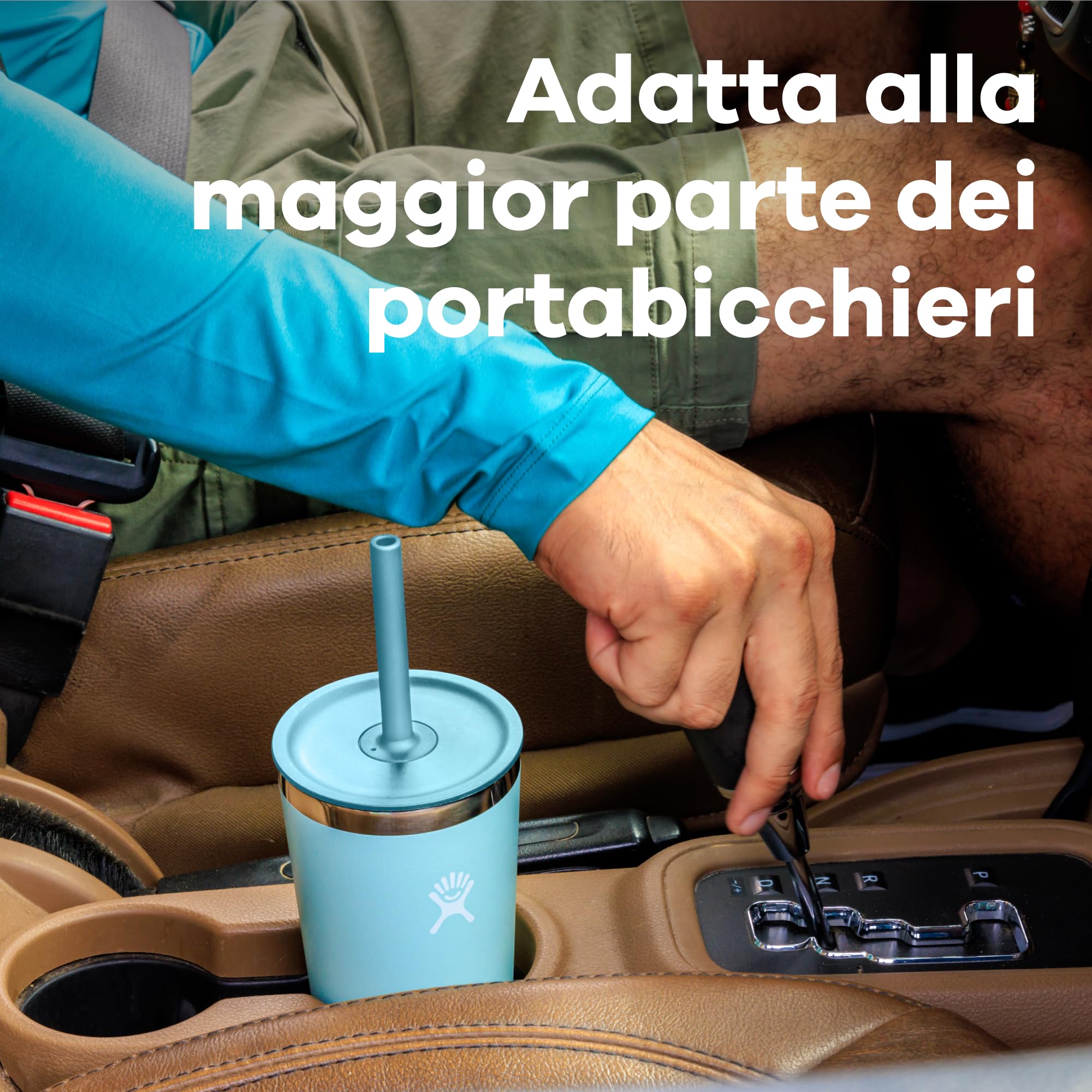 Hydro Flask - Tumbler - Bicchiere 355 ml (12 oz) con coperchio ermetico a incastro chiudibile antigoccia - Acciaio inossidabile a doppia parete con isolamento sottovuoto - Black