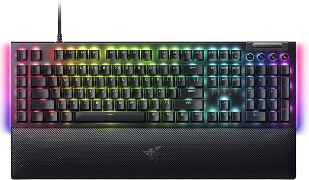 Razer BlackWidow V4 Green Switch Wired Gaming Keyboard with 6 Dedicated Macro Keys and Media Keys for Advanced Commands and Shortcuts, Underglow Chroma RGB, Mechanical Switch, Double Shot ABS Keycap