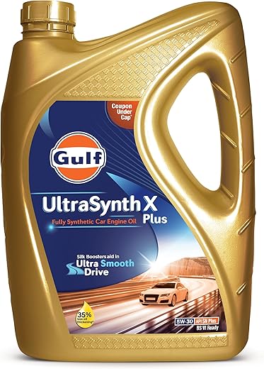 GULF ULTRASYNTH X PLUS 5W-30 [500 ML] Fully Synthetic API SN+ BS6 Ready Car Engine Oil for Ultra Smooth Drive