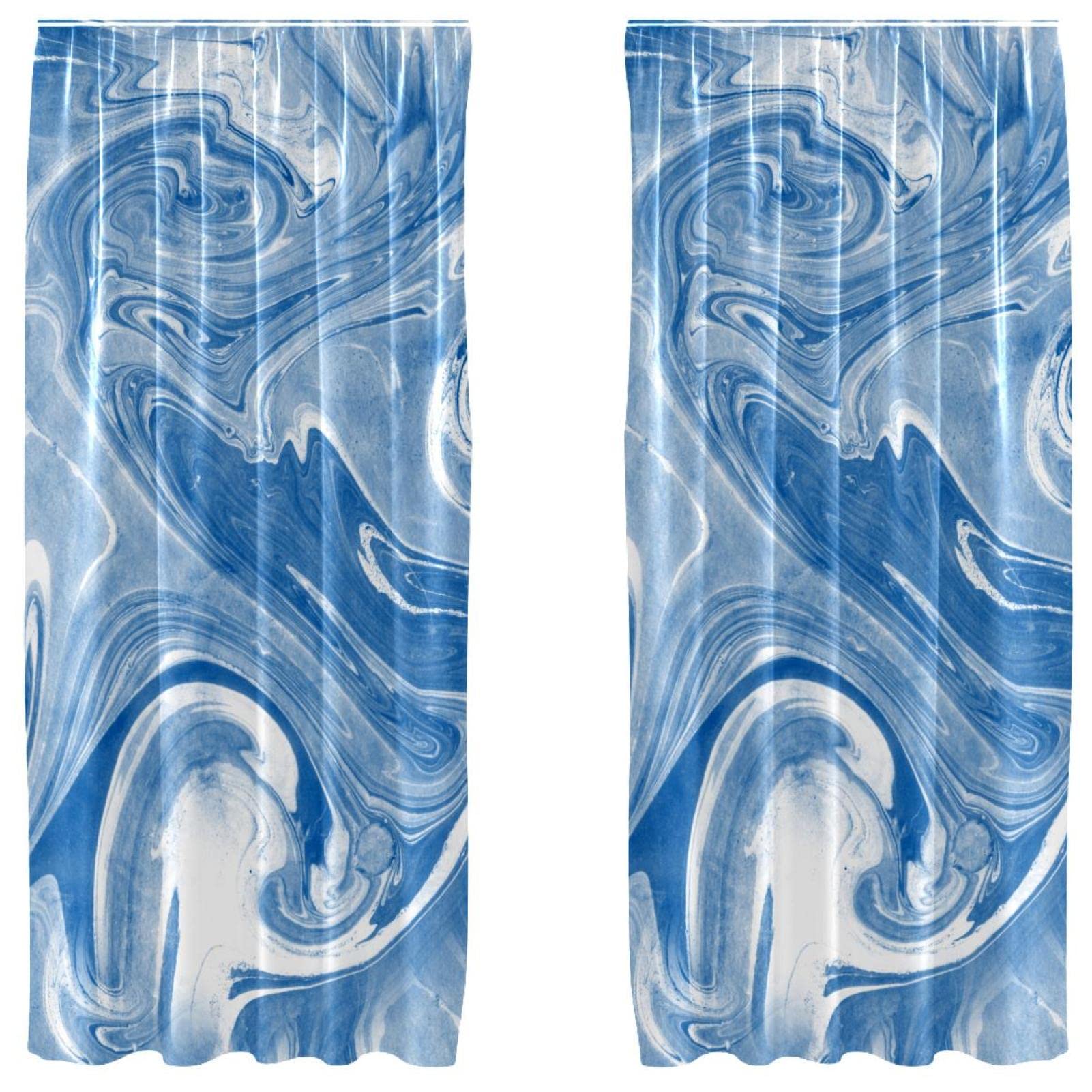 Rideaux occultants en microfibre marbré coloré 140 x 213 cm