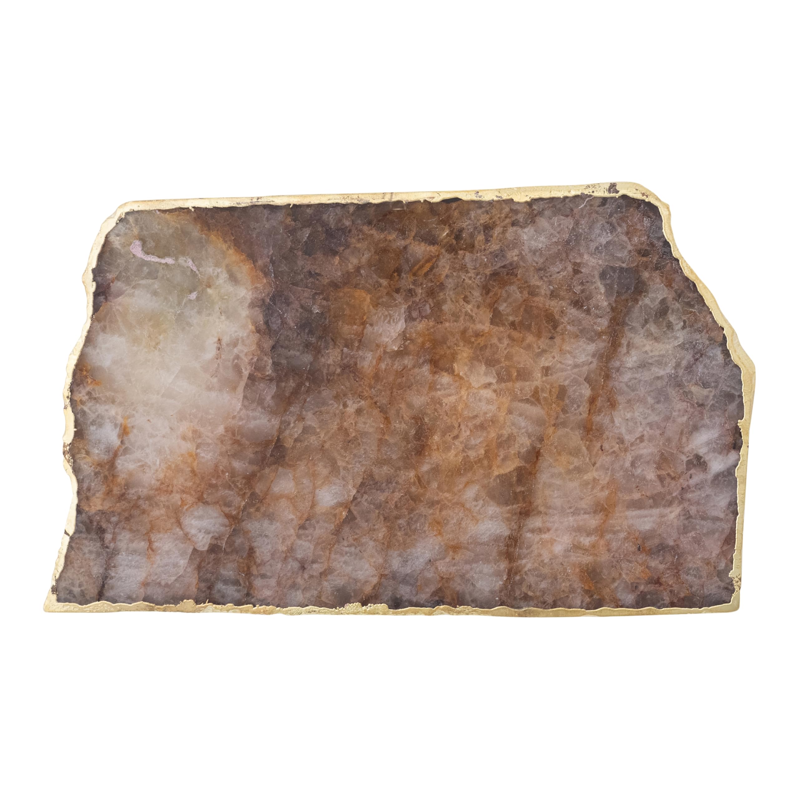 Amazon.com: Creative Co-Op Agate Slab Tray with Gold Electroplated