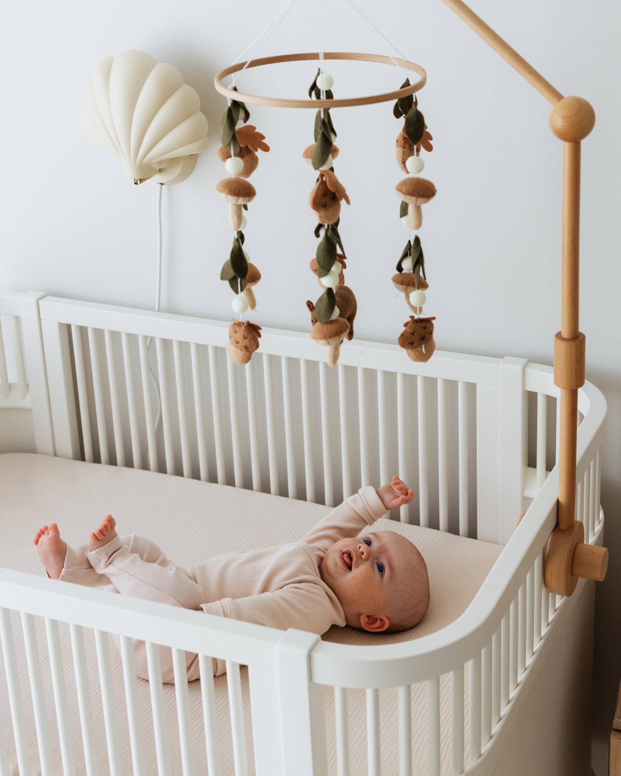 Sorrel + Fern Bear Crib Mobile (Magic Forest) - Nursery Decorations - Handmade Nursery Decor for Boys & Girls