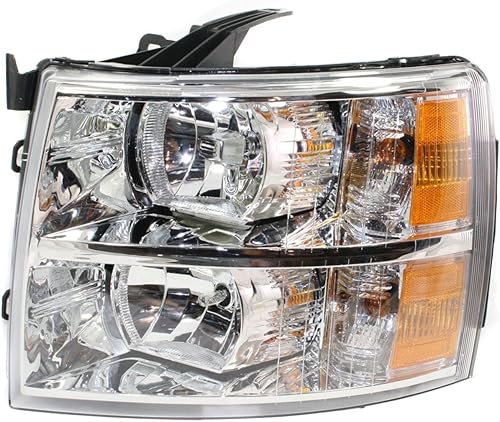 Parts Galaxy Faro delantero para Chevrolet Silverado 1500 lado del conductor 2007-2013 con bombilla