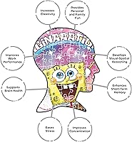 Vista 5 de Aquarius Rompecabezas de imaginación de Bob Esponja (rompecabezas de 500 piezas) – Producto oficial de Bob Esponja y coleccionables – Sin