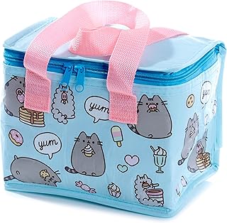 Puckator Woven Cool and Lunch Bag with Pusheen Design - Insulated Lunch Bag for Women Men Children - Lunch Box Bag for Work & School - Beach and Picnic Accessories - Childrens Lunch Box - Cool Bags
