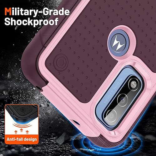 Miniatura 7 de Jeylly Funda para teléfono Motorola Moto G Pure, Moto G Play 2023G Power 2022, resistente a prueba de golpes, híbrida de policarbonato duro, funda