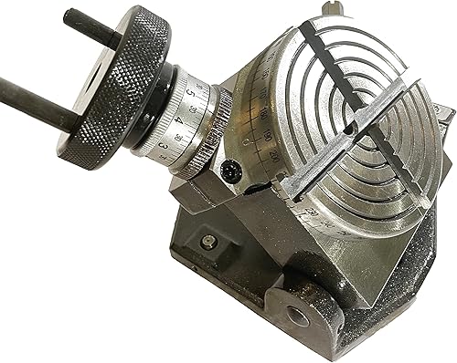 Miniatura 6 de Mesa giratoria de 3 pulgadas (2.953 in) con 4 ranuras H/V con mandíbulas de 3.150 in 4 mandíbulas con placa trasera y tuercas en T para herramientas