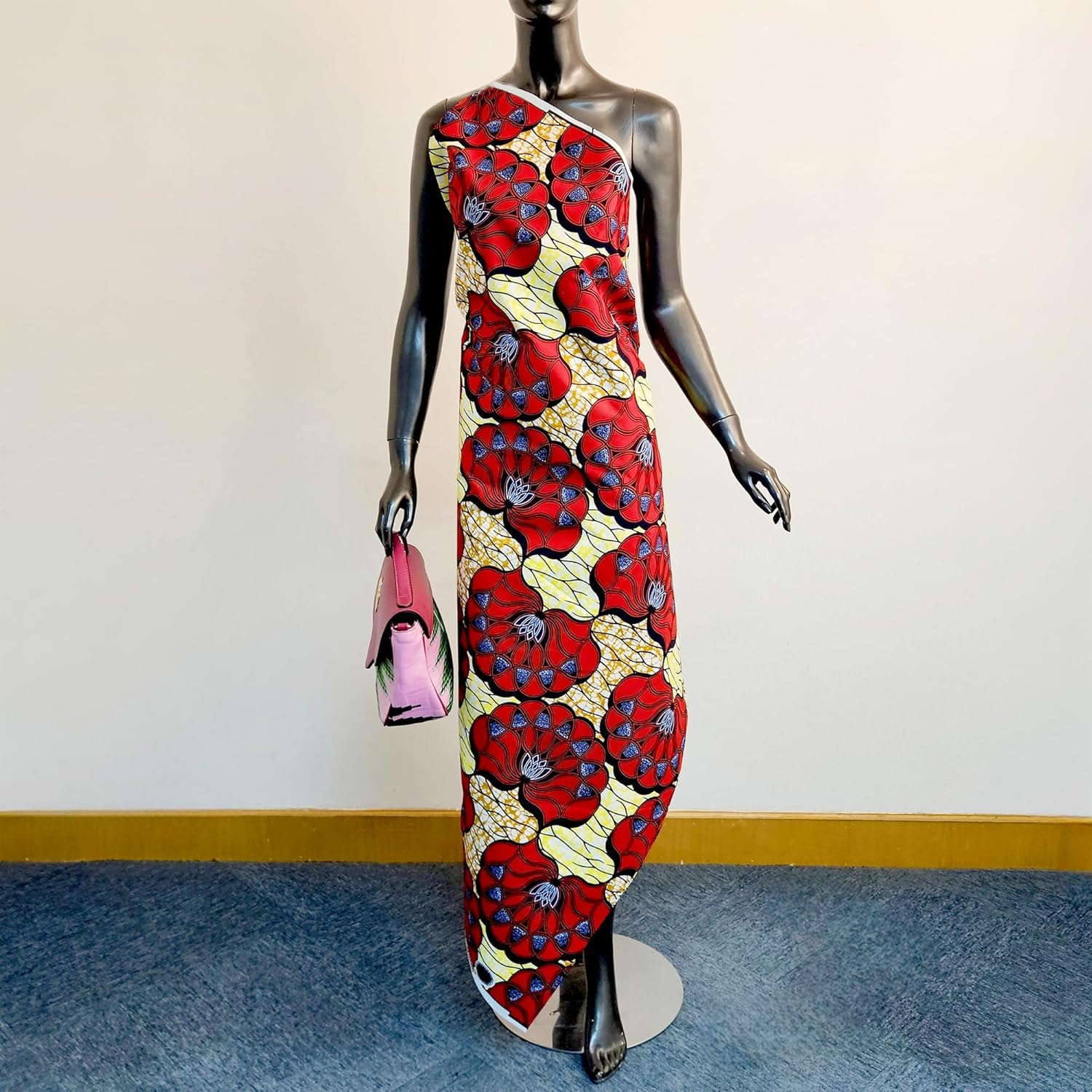 African Print Fabric 100% Cotton 6yard - Ankara Print Fabric for Dresses, Party Wear, and Special Occasions (3H2-1)