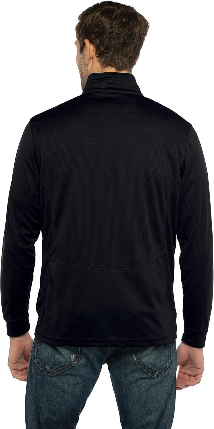 Vantage Apparel NCAA mens Collegiate Men's Performance Micro Mesh Black 1/4 Zip Pullover - Image 2