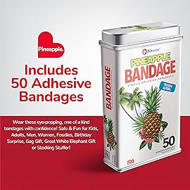 BioSwiss Bandages, Pineapple Shaped Self Adhesive Bandage Set, Latex Free, Sterile Wound Care, 50 Count