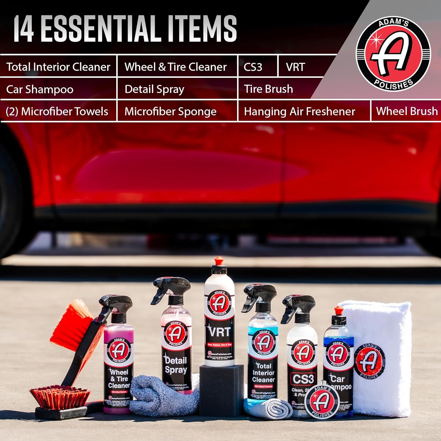 Adam's Polishes Essential Car Wash Kit (14-Item) - Auto Detailing Car Care Cleaning Kit Car & Truck Lovers, Dads, Moms and DIYers - Image 2