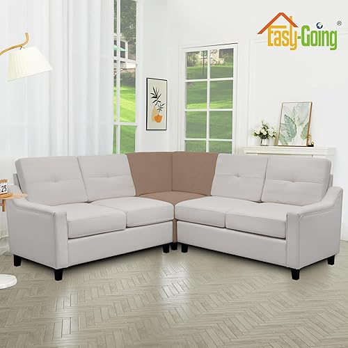 Vista 680 de Easy-Going - Funda elástica para sofá biplaza, 1 pieza, suave, con parte inferior elástica, protector para niños, tela jacquard de elastano y Gris