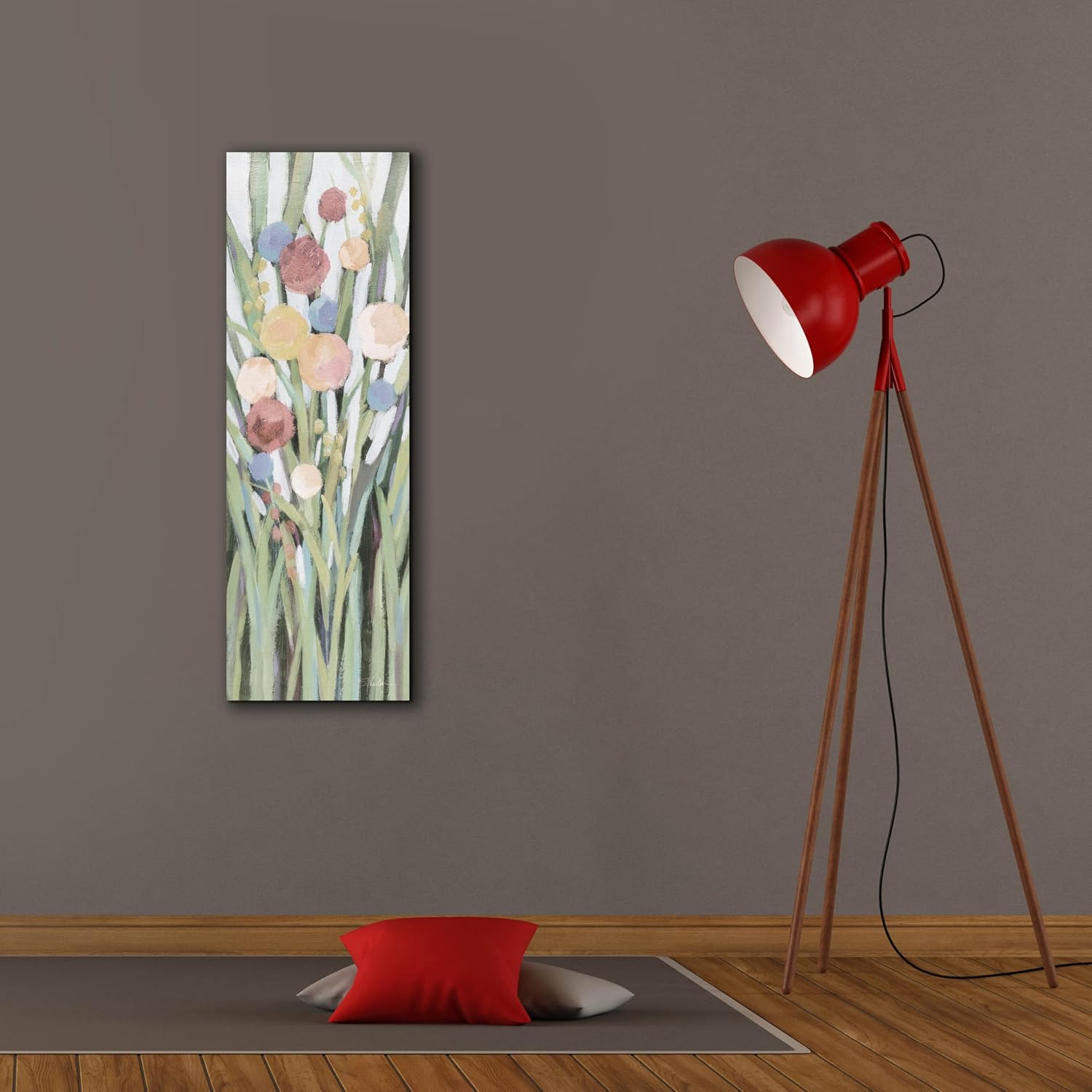 Epic Graffiti 'Flowers In May 1 Muted' by Silvia Vassileva Canvas Wall Art, 12" x 36"