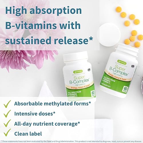 Miniatura 2 de Super B-Complex + Ashwagandha avanzado KSM-66, paquete vegano de L-teanina y magnesio, vitaminas B metiladas + complejo adaptógeno multiacción para