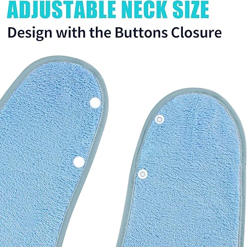 Miniatura 3 de Baberos para adultos para hombres y mujeres, paquete de 4 unidades, baberos de rizo reutilizables para personas mayores, toalla impermeable para