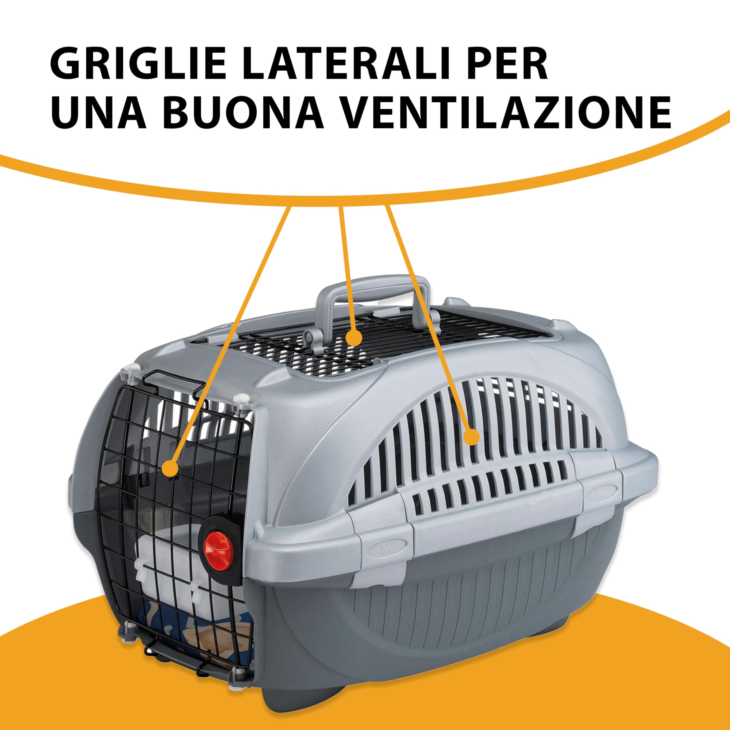 Ferplast Trasportino cani gatti viaggio tetto apribile Ferplast ATLAS DELUXE OPEN
