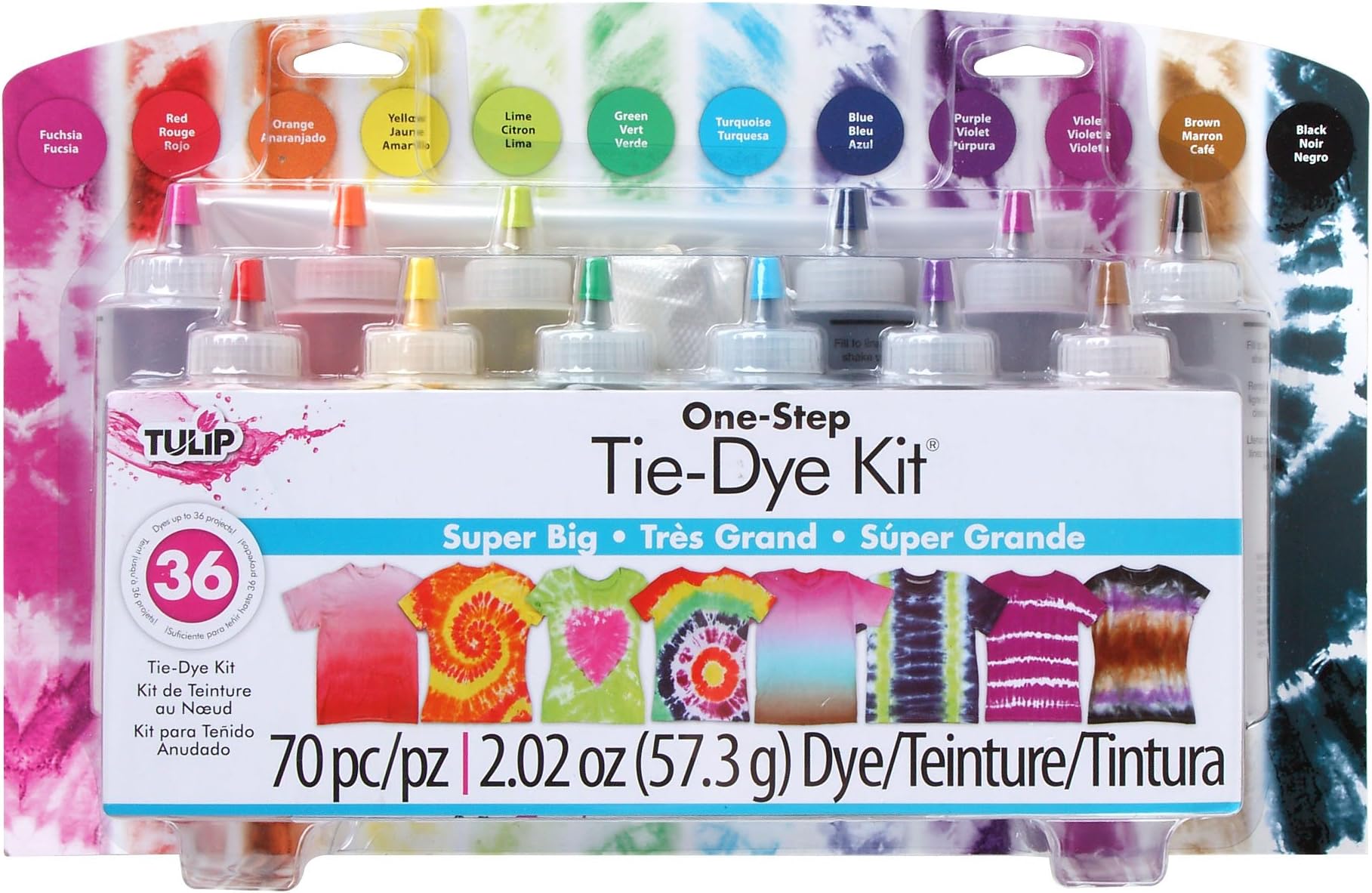 Tie Dye Kit 18 Colour Fabric Tie Dye Kits for DIY Textile Paint Craft