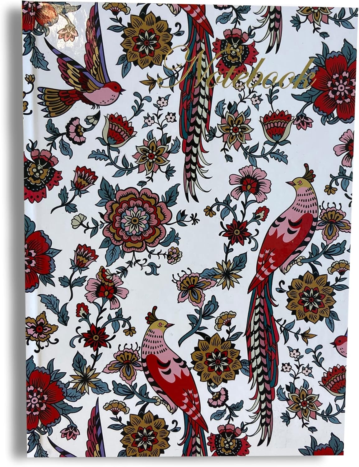 Maturi A5 Hardback Notebook, Dream Catcher Design with Gold Foil Detailing and Gloss Finish, White, 128 pages