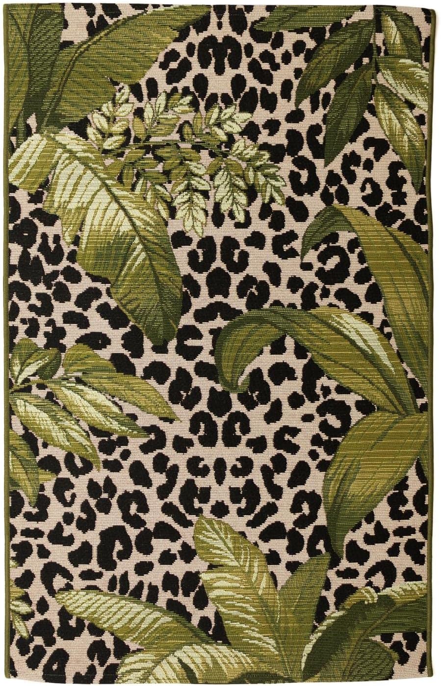 Liora Manne Marina Indoor Outdoor Rug - Floral & Safari Designs, Comfortable & Durable, Power Loomed, Polypropylene Material, UV Stabilized, Safari, 2'7" x 4'3"