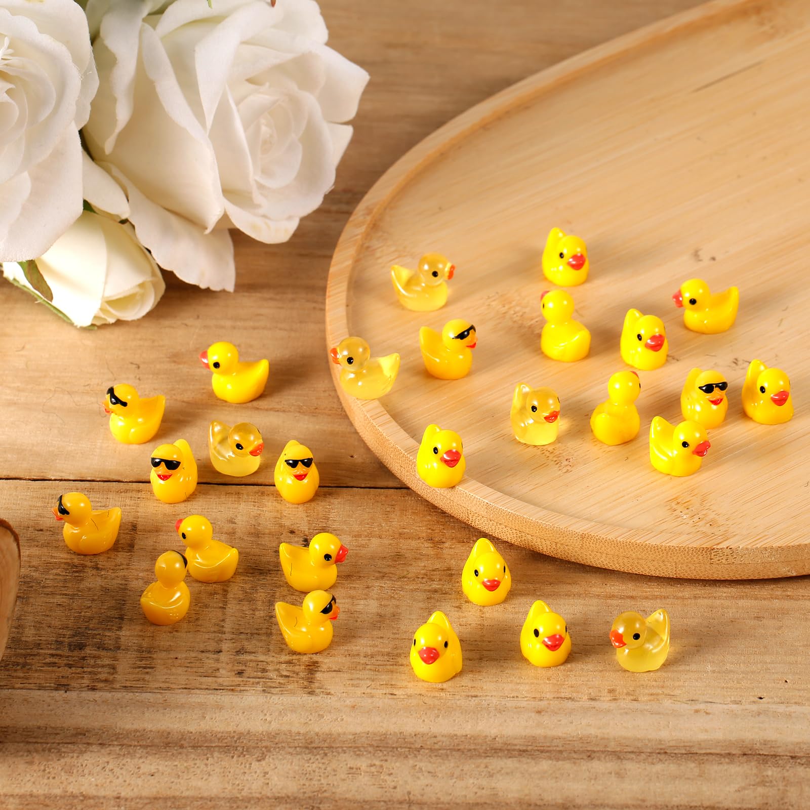 50 Stück Mini-Kreuzfahrt-Enten Aus Kunstharz – Ca. 2x1,8x1,8 Cm, Gelb, Niedliche Badewannen-Deko Für Partys, Mikrolandschaften & Garten