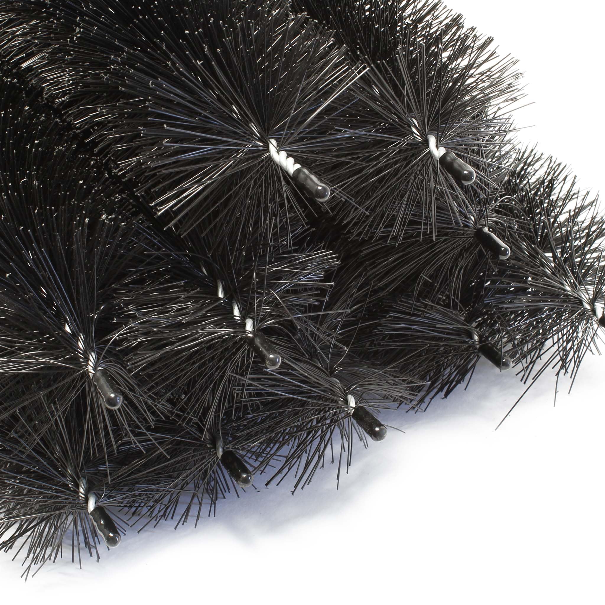 Wiltec Lot de 24x Brosse filtrante Black Brush - 30 x Ø 15 cm - en Polypropylène - Filtration et Élimination de Particules, Noires - pour Bassins et Étangs Koi Jardin