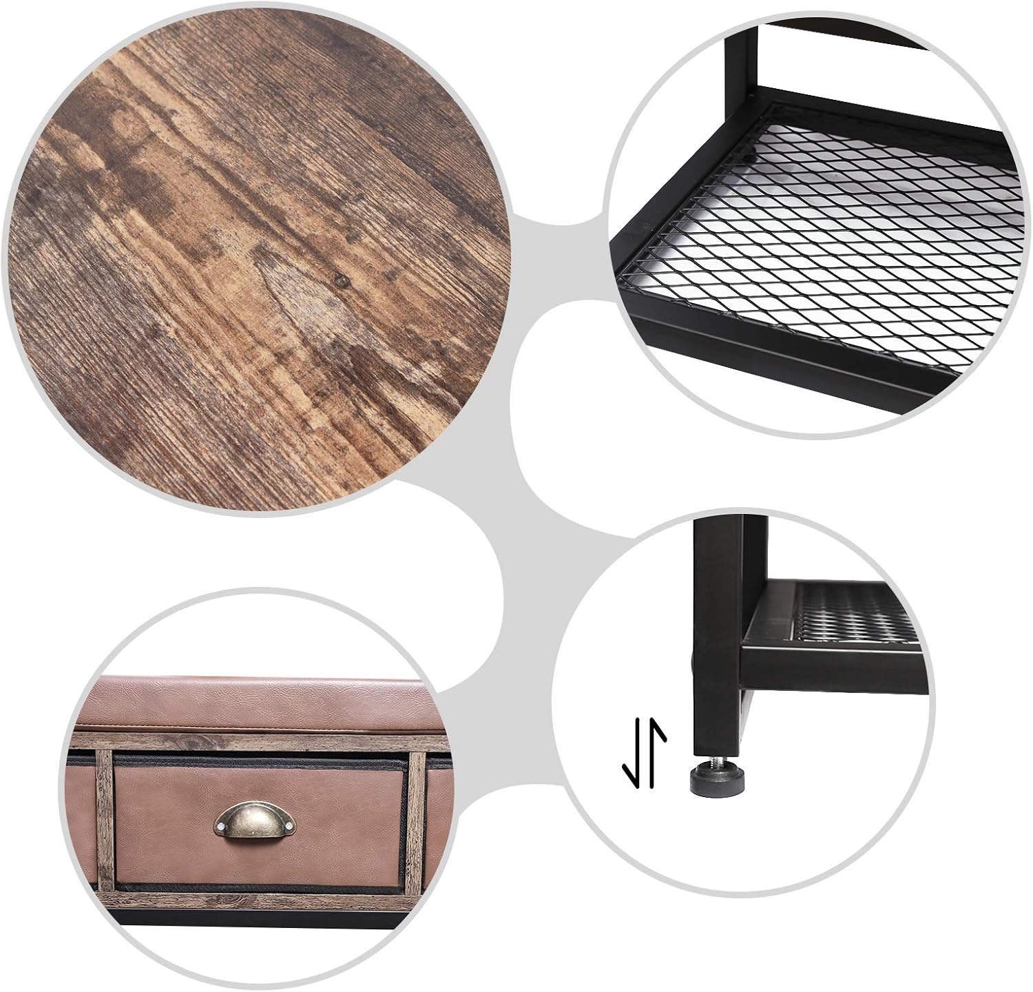 Get Special Price X-cosrack Industrial Shoe Bench Rack, 3-Tier Shoe Storage Organizer Shelf, Cushion Storage Bench with 3 Drawers &Mesh Shelf for Bedroom Hallway Entryway Living Room,Brown and Black Up To 40% OFF X-cosrack Industrial Shoe Bench Rack, 3-Tier Shoe Storage Organizer Shelf, Cushion Storage Bench with 3 Drawers &Mesh Shelf for Bedroom Hallway Entryway Living Room,Brown and Black