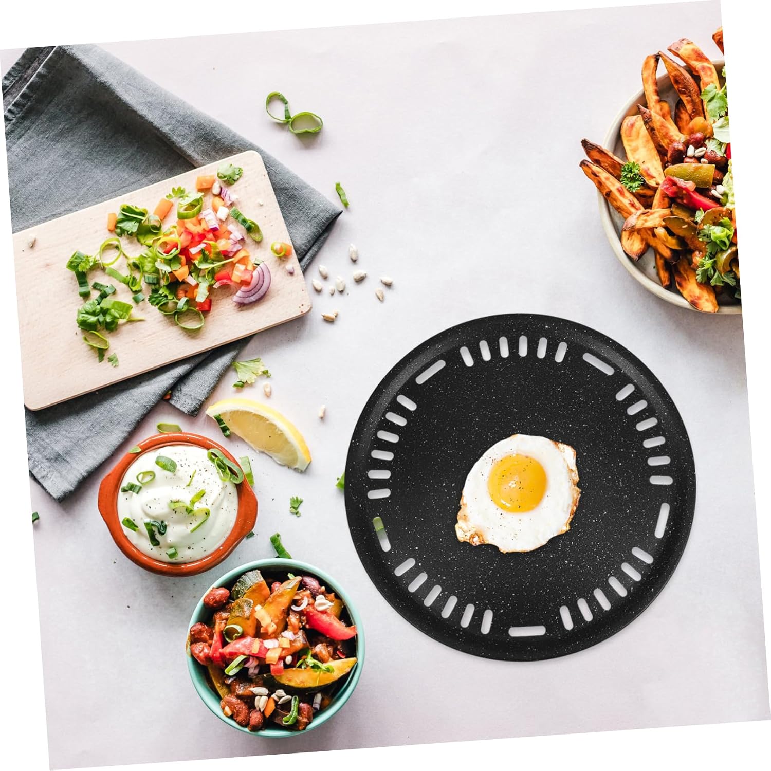 Nonstick Frying Pan Pancake Maker Griddle Pan for Stove Top Bbq Trays Oven-broiling Portable Cooking Tool