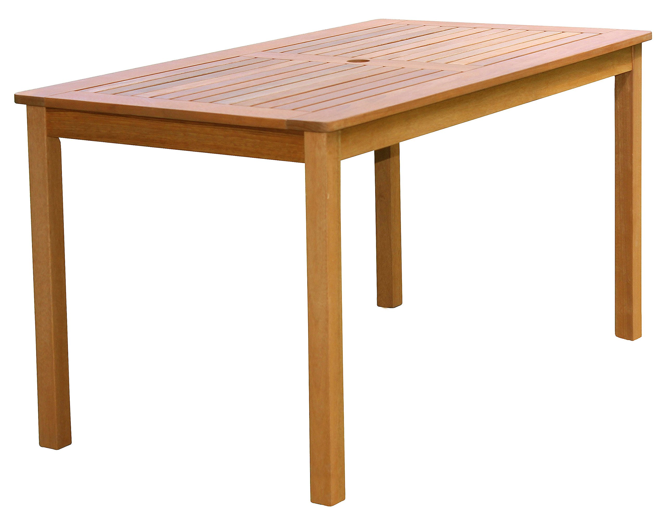 AVANTI TRENDSTORE Set da giardino 5 pezzi in legno tropicale tavolo 135x73,5x75 cm sedie 61x88x62 cm panche 120x88x62 cm