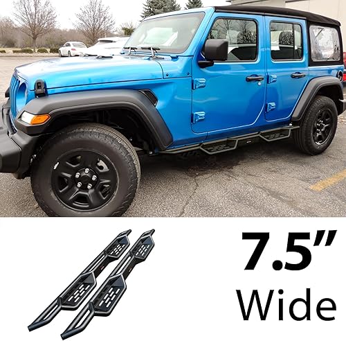 Miniatura 2 de HD Ridez Estribos de estilo desplegable compatibles con Jeep Wrangler JL 2018-2024 de 4 puertas (incluye 21-24 4xe) (los estribos laterales de