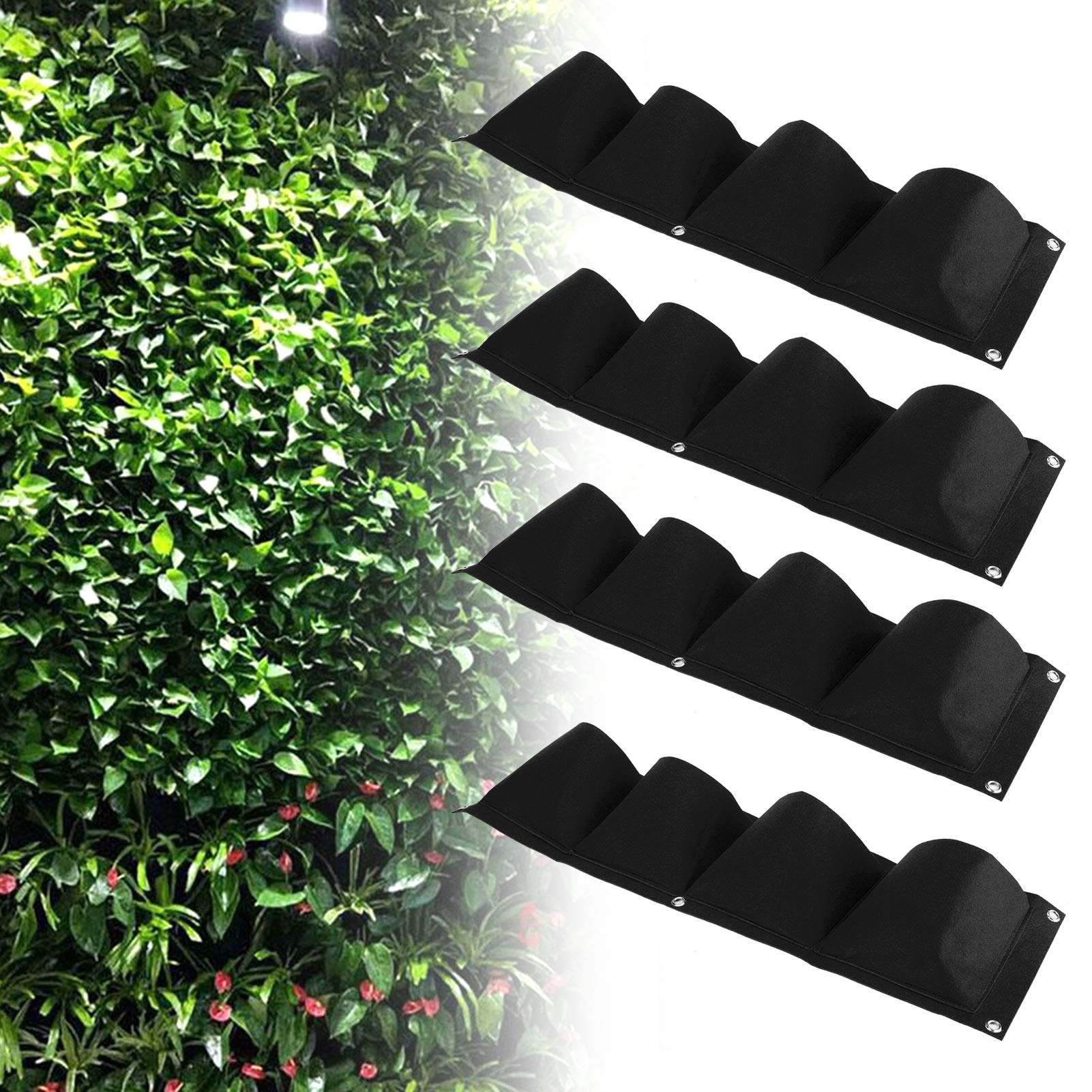 Estante Vertical Para Plantas De Pared - Organizador De 4 Macetas, Ideal Para Hierbas Y Flores En Balcón O Interior