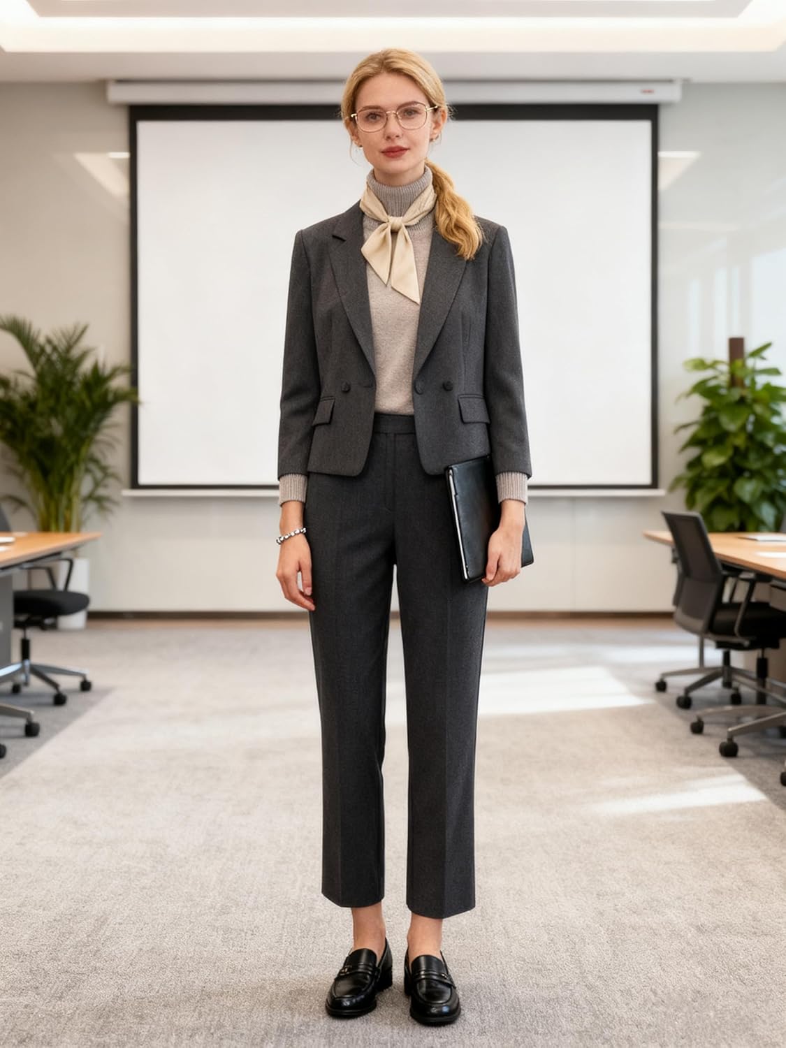 DAIMIDY Women's Turtleneck Sweater Long Sleeve Wool Blend Sweater Tops Fall Winter Outfits - Image 5