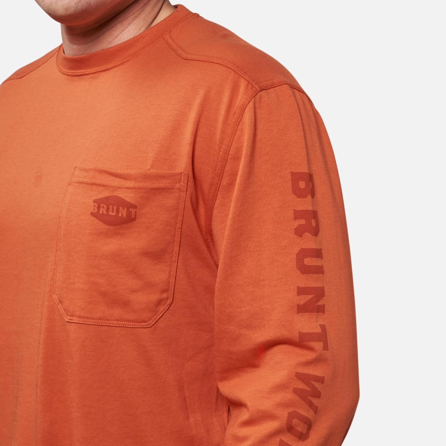 BRUNT Long-Sleeve Pocket T-Shirt - Comfortable Mid-Weight Build - Drop Shoulder Seam - Utility Pocket - Image 2