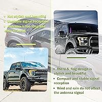Vista 5 de Antena de Bala Mejorada con Bandera Estadounidense para Automóvil, Accesorios Exteriores de Camión, Cubiertas de Antena Compatibles con GMC, Chevy