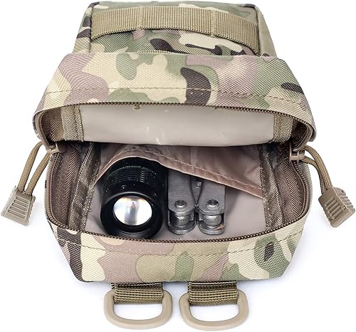 Miniatura 5 de Tacticool Paquete de 2 bolsas Molle - Bolsa táctica compacta resistente al agua EDC