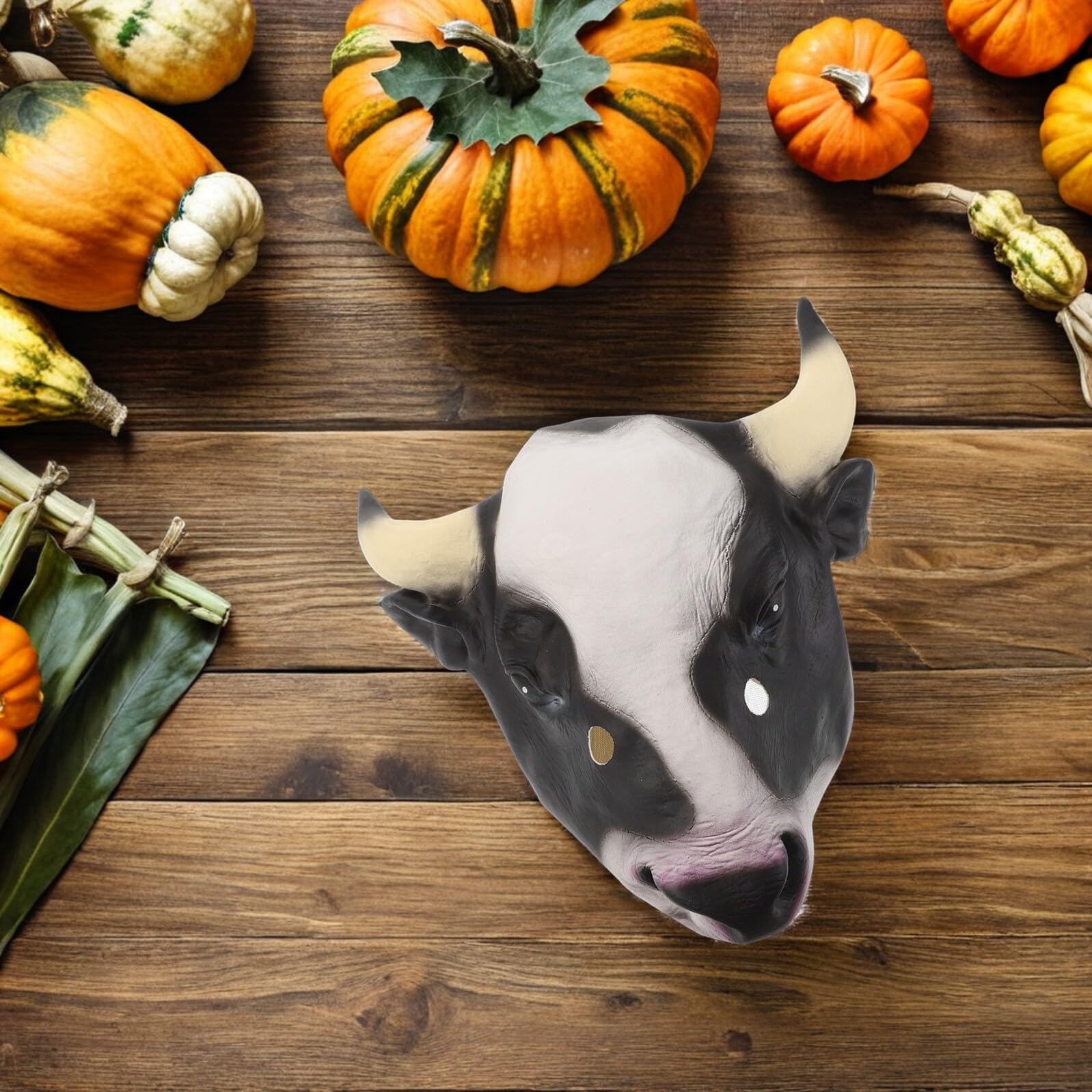 ibasenice Máscara Cabeza Látex Vaca Realista para Adultos Ligera y Duradera Accesorio Disfraces Carnaval y Fiesta Halloween Máscara Animales para Cosplay y Eventos