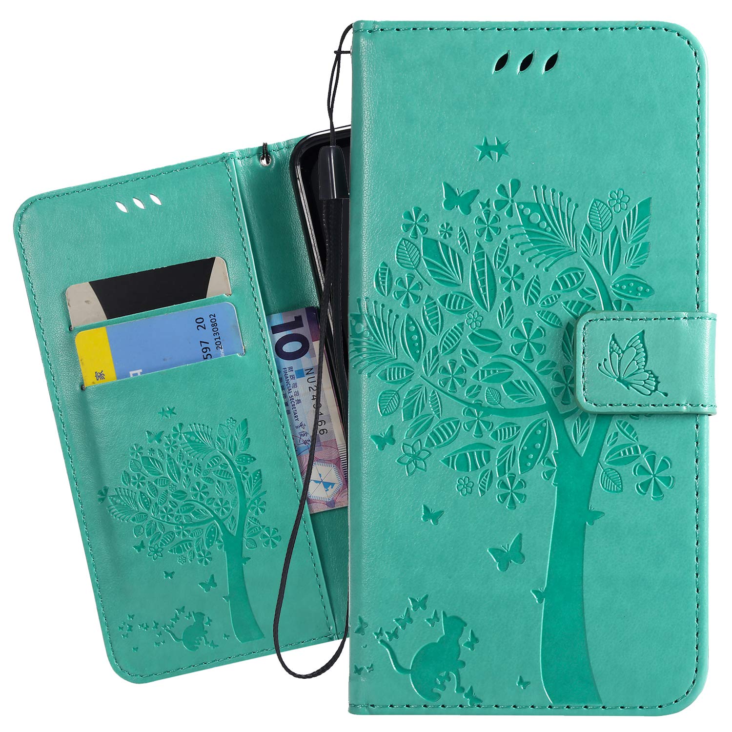 Ougger Custodia per Huawei P30 Custodia, Portafoglio Pelle
