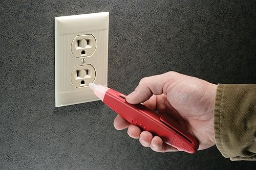 Miniatura 3 de Gardner Bender GVD-3505 Probador de voltaje sin contacto de alerta de circuito con clip de bolsillo, rojo