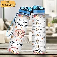 Vista 25 de Hyturtle Botella de agua motivacional personalizada para amantes de los erizos de 32 onzas, 1 litro, fácil de distraer con erizos, botella de agua